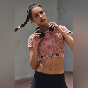 NWOT Free People Movement Run The Distance Baby Tee